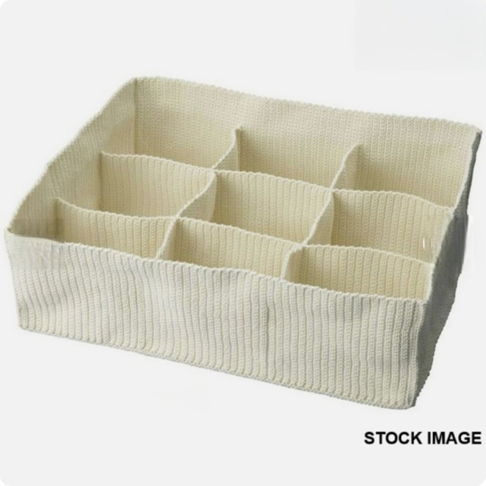IKEA Komplement Ivory Crochet Drawer Organizer 9-Compartments Storage #0825255B